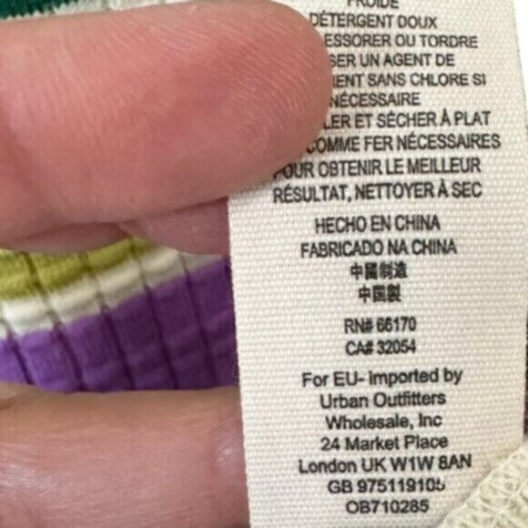 NWT Free People | Gidget Ivory & Striped Thermal Sweater Dress Size Medium - Picture 10 of 11